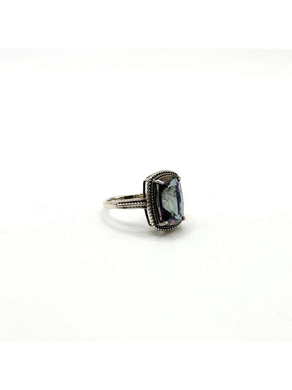 925 Sterling Silver Amethyst Ring Size 8.5